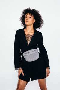 No Time To Waist Fanpk Bag with Black Dress Designer Style